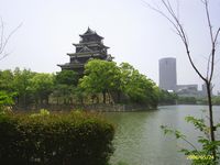 Het (herstelde) kasteel van Hiroshima